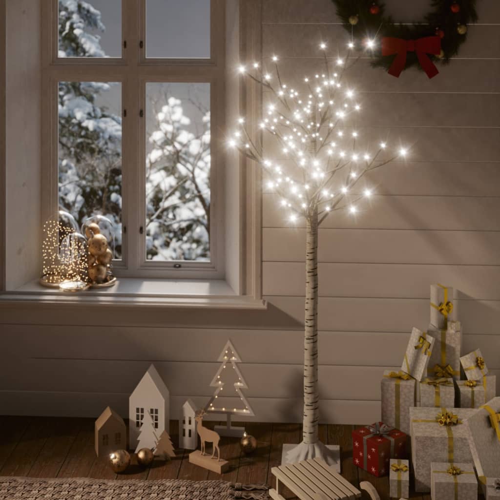 Jõulupuu 140 LEDi 1,5 m, külm valge paju, tuppa..