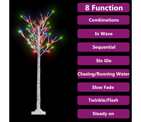 vidaXL Juletre 140 LED-dioder 1,5m flerfarget silje innend&oslash;rs utend&oslash;rs