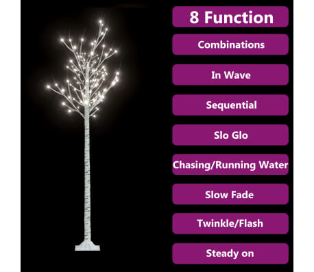 vidaXL Juletre 180 LED 1,8m kaldhvit silje innendørs og utendørs