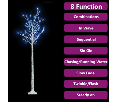 vidaXL Juletre 180 LED-dioder 1,8m blå silje innendørs og utendørs