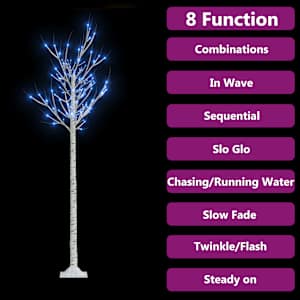 vidaXL Juletre 180 LED-dioder 1,8m blå silje innendørs og utendørs