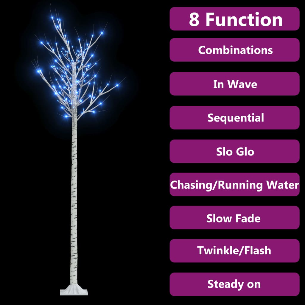 200 LED-es bel-/kültéri kék fűzfa karácsonyfa 2,2 m 