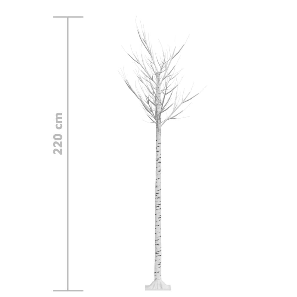 200 LED-es bel-/kültéri kék fűzfa karácsonyfa 2,2 m 