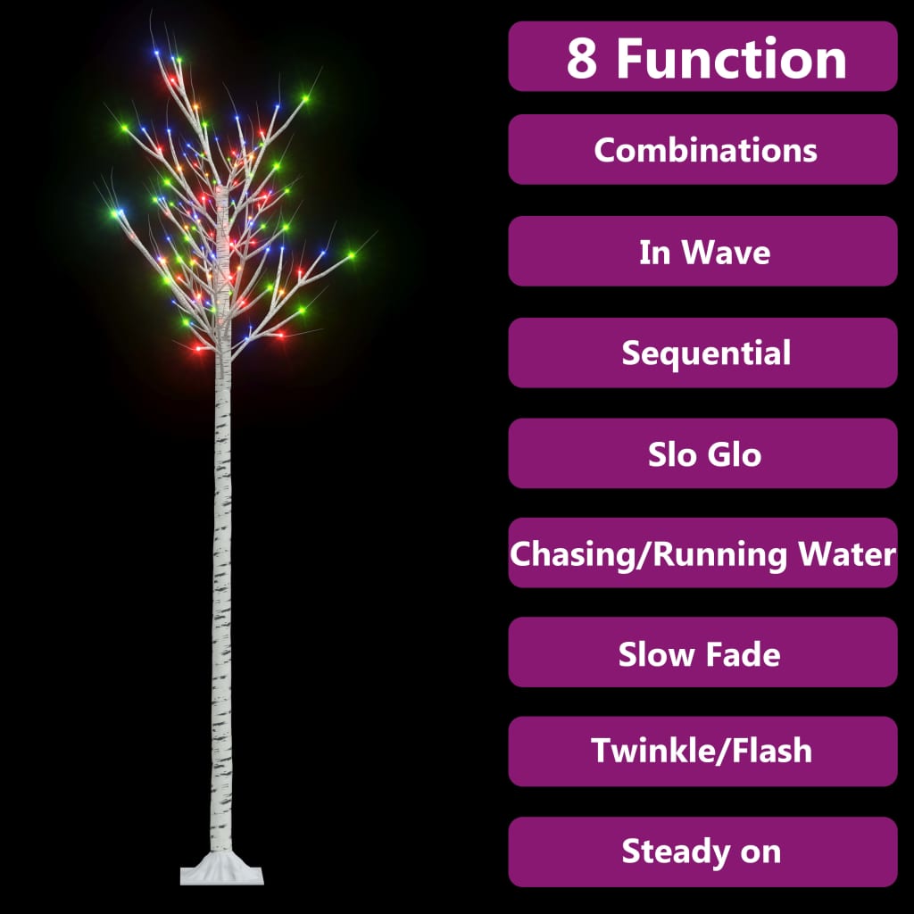 200 LED-es bel-/kültéri színes fűzfa karácsonyfa 2,2 m 