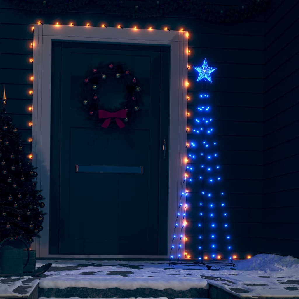 Petrashop  Vánoční stromek kužel 70 modrých LED světel 50 x 120 cm