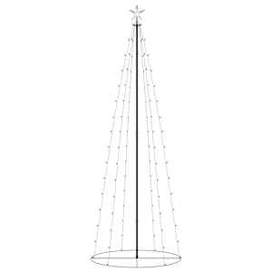 vidaXL Christmas Cone Tree Colorful 100 LEDs Decoration 2x6 ft