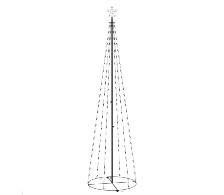 vidaXL Christmas Tree Cool white, black PVC, metal 2 x 8 ft