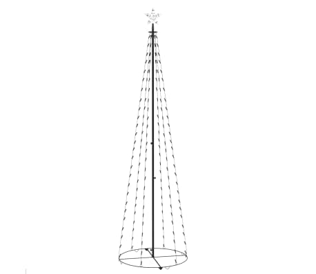 vidaXL Christmas Cone Tree Blue 136 LEDs Decoration 2x8 ft
