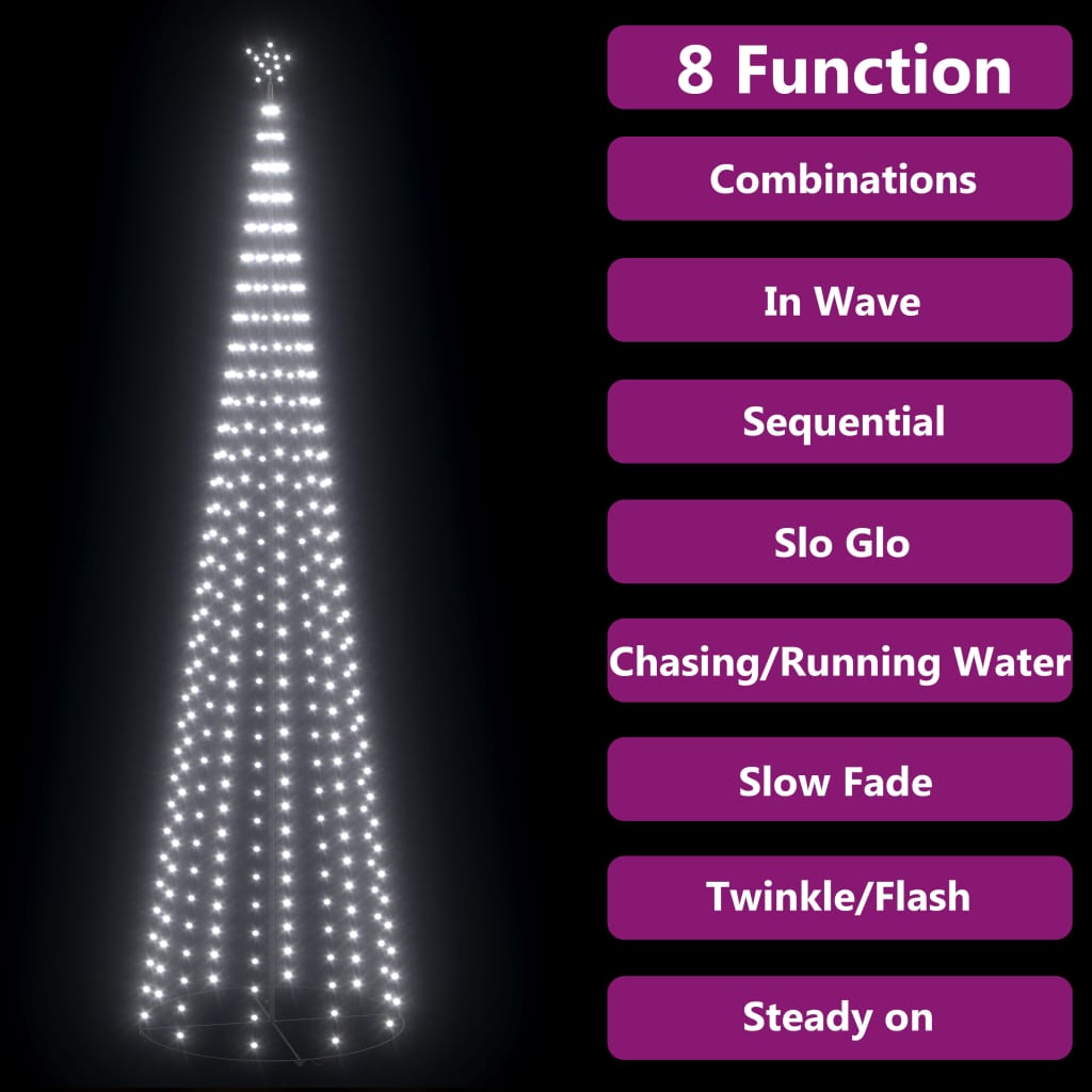 

vidaXL Kegelkerstboom 400 LED's 100x360 cm koudwit
