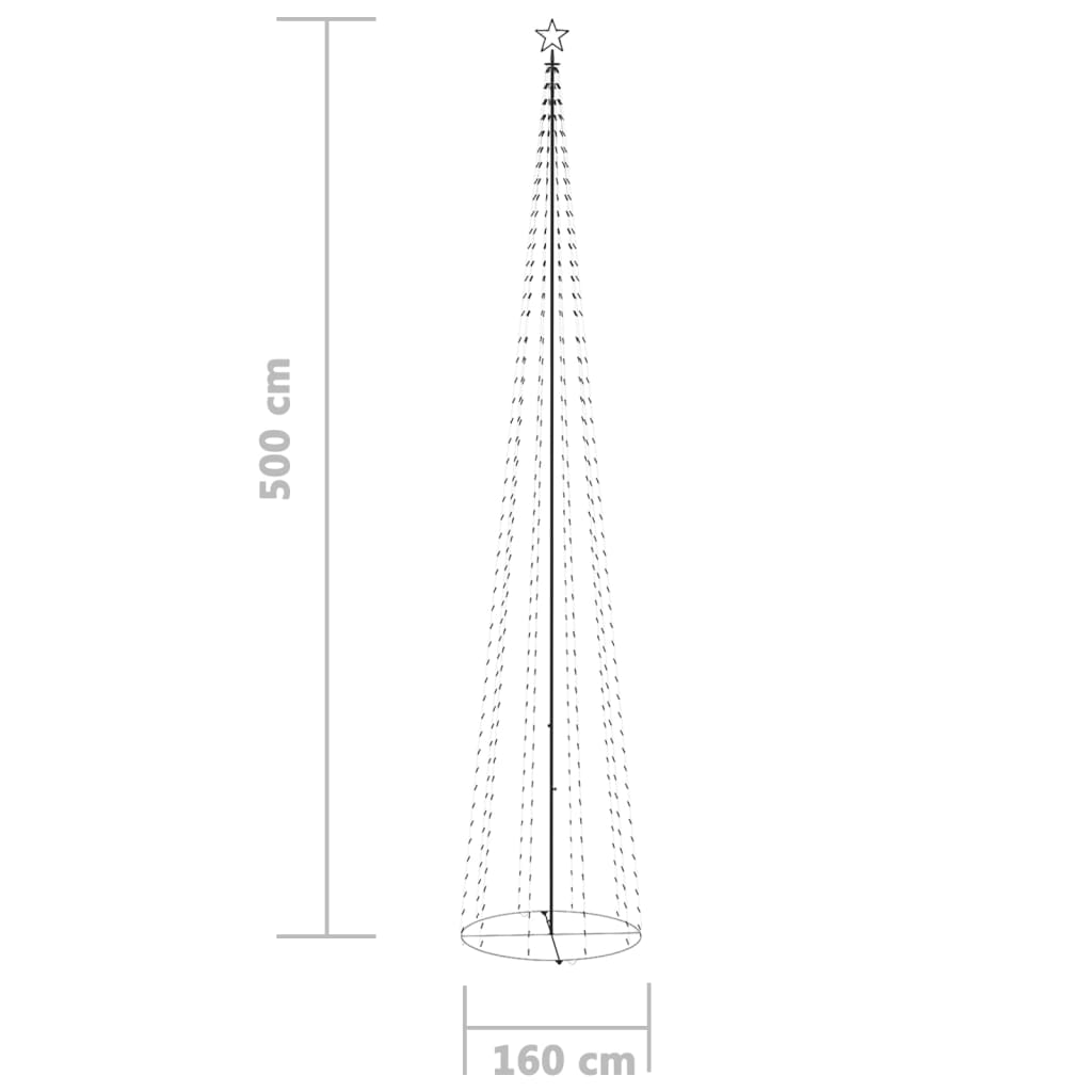 Weihnachtsbaum Kegelform LEDs Dekoration Lichterbaum Deko Leuchtbaum vidaXL