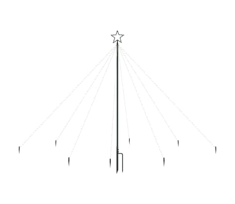 vidaXL LED Christmas Tree Blue Plastic Extra Tall LED Christmas Tree