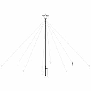 vidaXL LED Christmas Tree Blue Plastic Extra Tall LED Christmas Tree