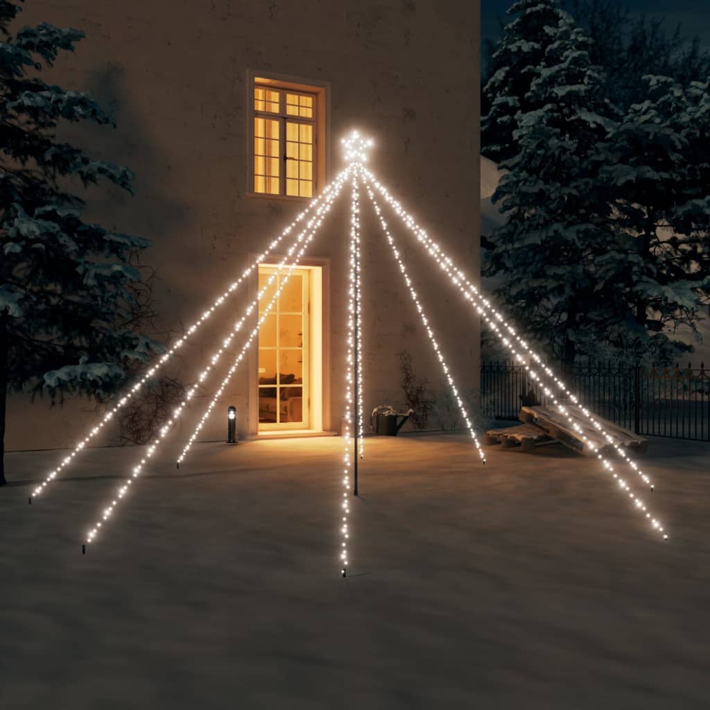 Ziemassvētku koka gaismiņas, 576 LED, 3,6 m, vēsi baltas | Stepinfit.lv