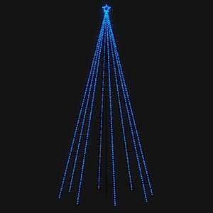 vidaXL LED-j&otilde;ulupuu, tuppa/&otilde;ue, 576 LEDi, sinine, 3,6 m