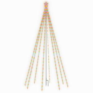 vidaXL LED juletre Innendørs Utendørs 576 LED Fargerike 3,6 m