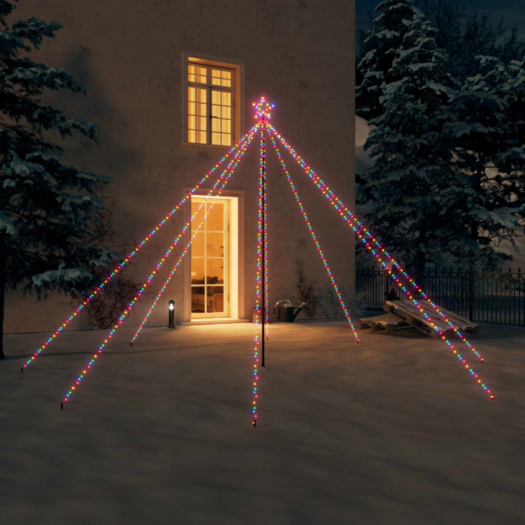 Weihnachtsbaum-Lichterketten Indoor Outdoor 576 LEDs Bunt 3,6 m