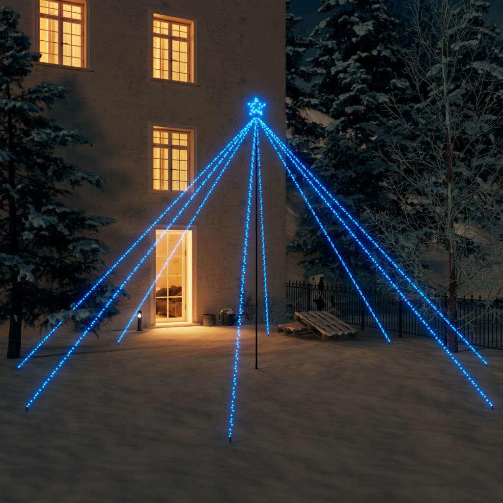 vidaXL LED Weihnachtsbaum Indoor Outdoor 800 LEDs Blau 5 m