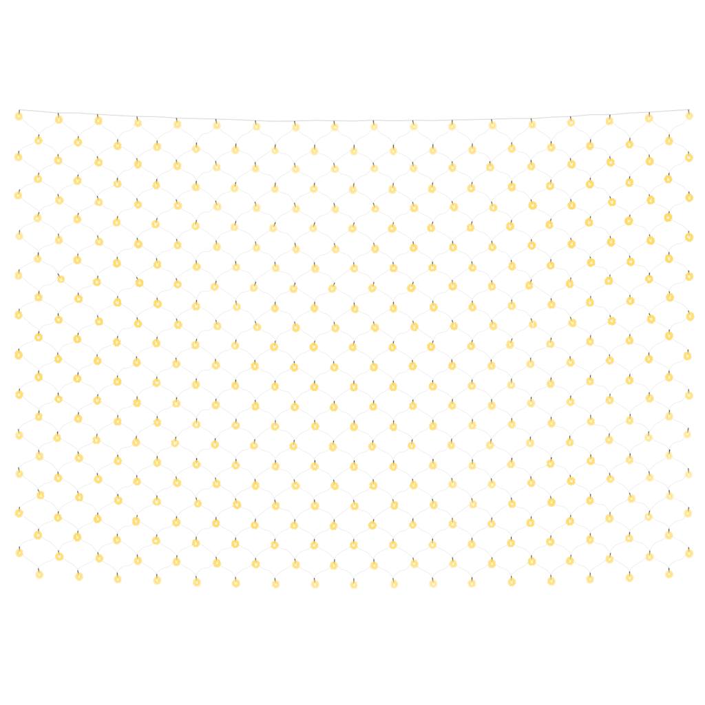 vidaXL Vianočná svetelná sieť biela 3x2 m 204 LED interiér exteriér