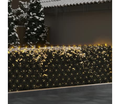 vidaXL LED-Lichternetz Warmweiß 3x2 m 204 LEDs Indoor Outdoor