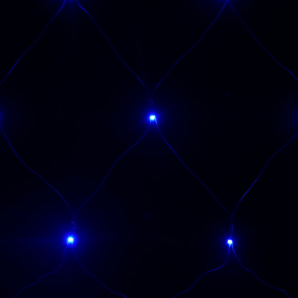Kék kültéri hálós karácsonyi világítás 204 LED 3 x 2 m 