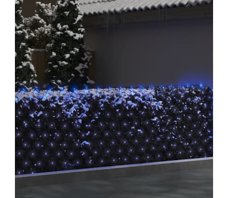 vidaXL Rede luzes de natal 3x2 m 204 luzes LED int/ext azul-claro