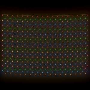 Vánoční světelná síť barevná 3 x 2 m 204 LED vnitřní i venkovní - obrázek 4