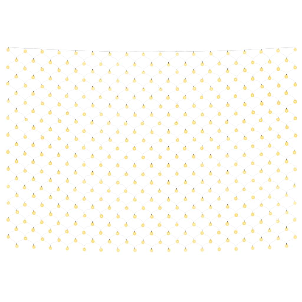 vidaXL Vianočná svetelná sieť biela 3x3 m 306 LED interiér exteriér