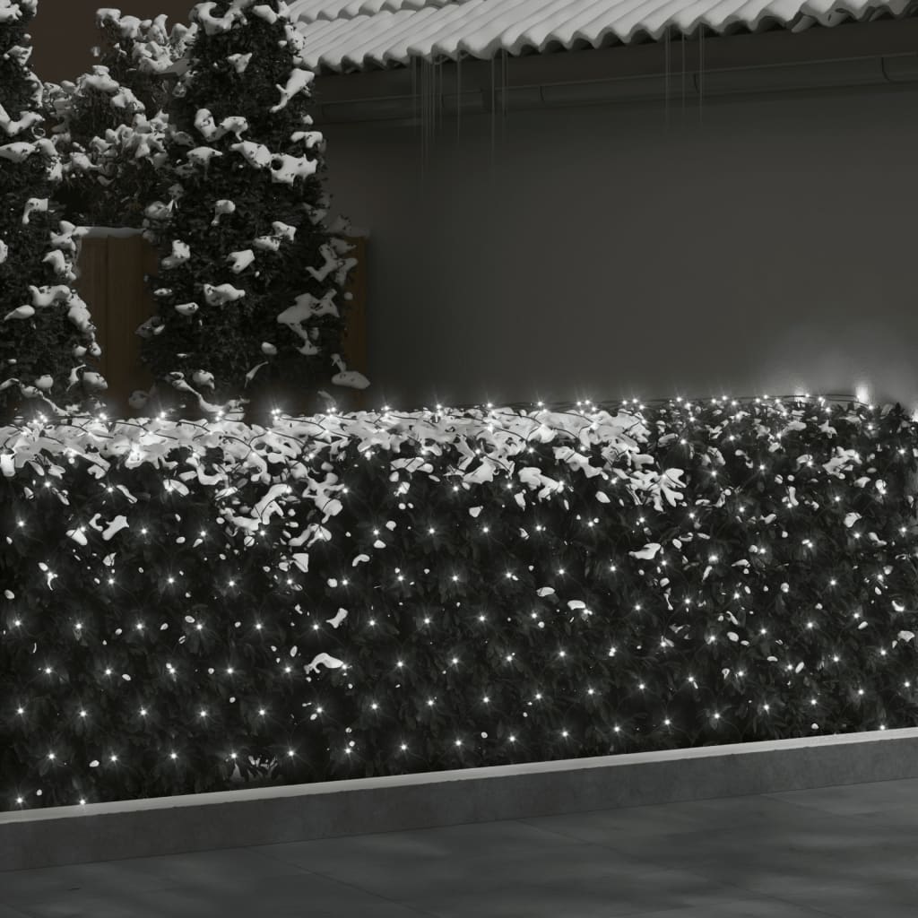 

vidaXL Kerstnetverlichting 306 LED's binnen en buiten 3x3 m koudwit