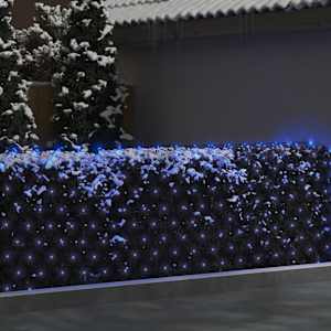 Vánoční světelná síť modrá 3 x 3 m 306 LED vnitřní i venkovní - obrázek 3