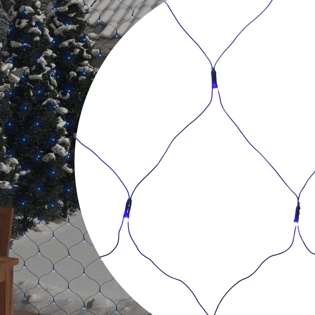 vidaXL Plasă lumini Crăciun, albastru 3×3 m, 306 LED interior/exterior vidaxl.ro
