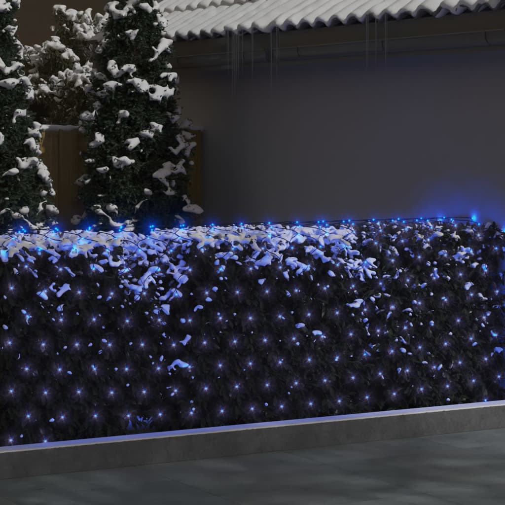 vidaXL Plasă lumini Crăciun, albastru, 4x4 m 544 LED interior/exterior