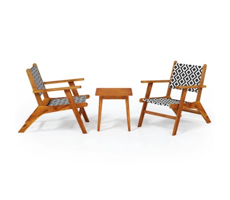 vidaXL 3 Piece Bistro Set Solid Acacia Wood | vidaXL.com