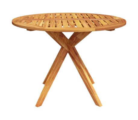vidaXL Sodo stalas, 110x110x75cm, akacijos medienos masyvas