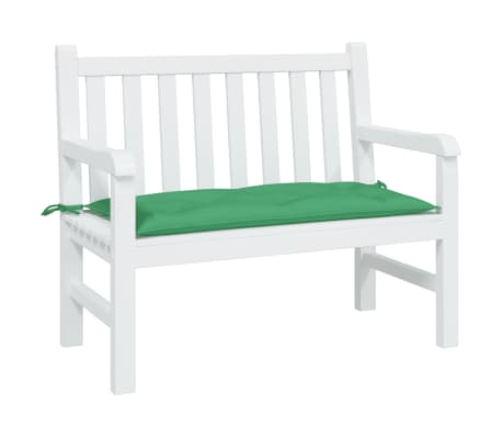 vidaXL dārza sola matracis, 110x50x7 cm, audums, zaļ&scaron;