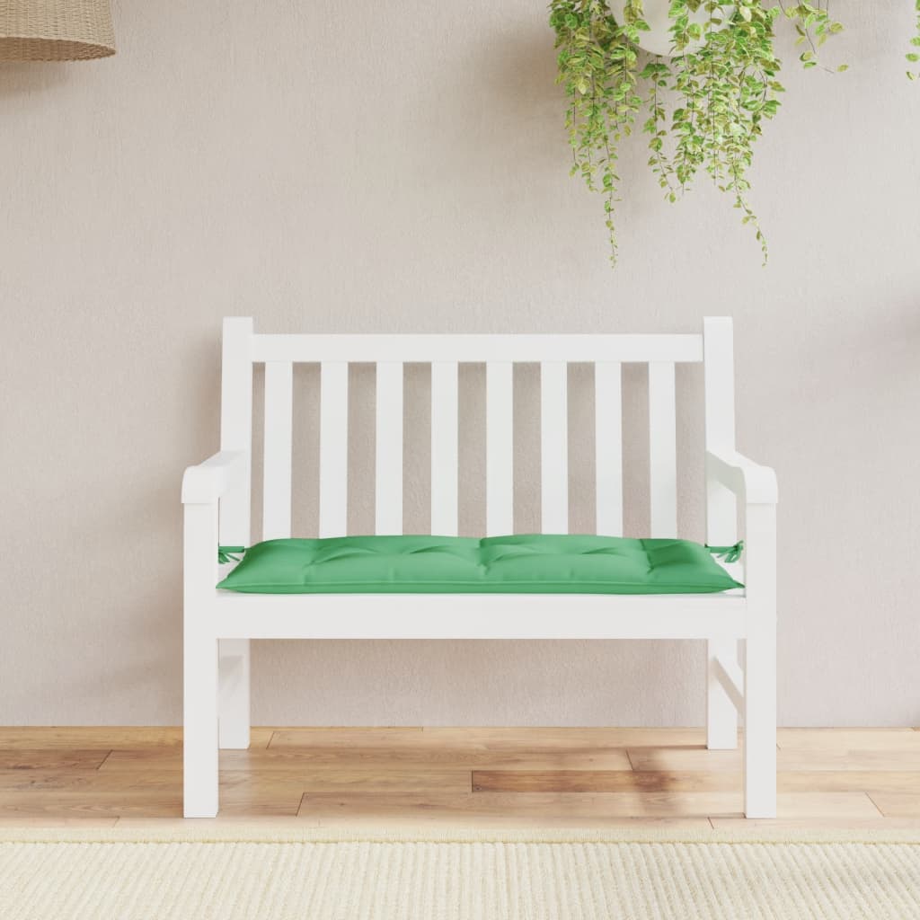 vidaXL Pernă pentru bancă de grădină, verde, 110x50x7 cm, textil