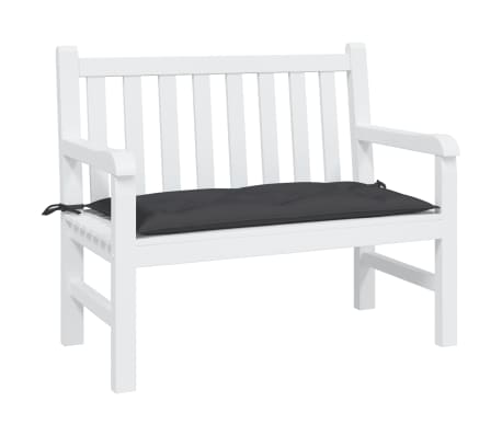 vidaXL Sodo suoliuko pagalvėlė, juodos spalvos, 110x50x7cm, audinys