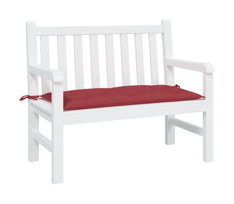 vidaXL Sodo suoliuko pagalvėlė, vyno raudona, 110x50x7cm, audinys