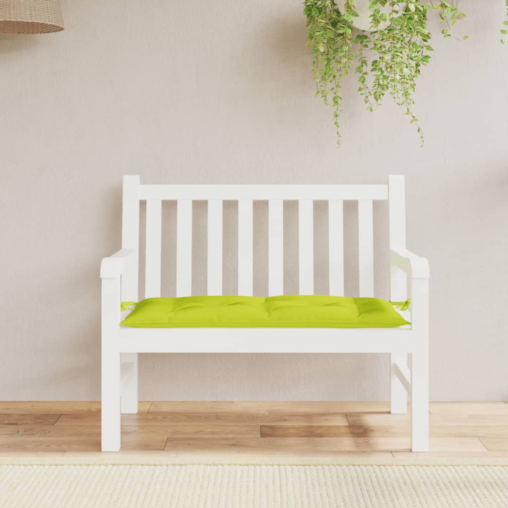 Petrashop  Poduška na zahradní lavici jasně zelená 110 x 50 x 7 cm textil