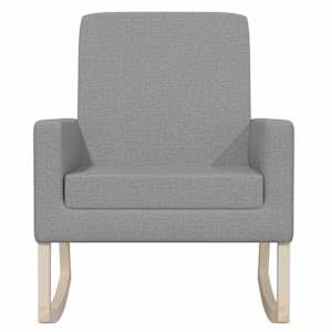 Houpací křeslo světle šedé textil - obrázek 3