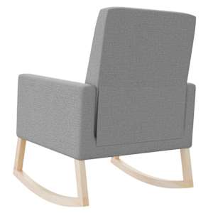 Houpací křeslo světle šedé textil - obrázek 5