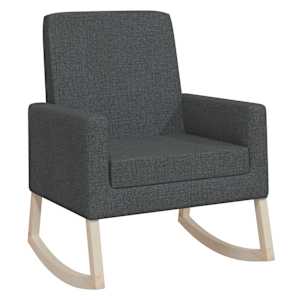 Houpací křeslo tmavě šedé textil - obrázek 2