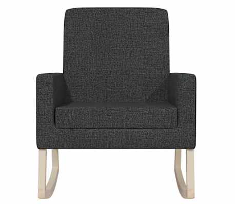 vidaXL Chaise &agrave; bascule Noir Tissu