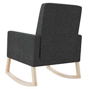 Houpací křeslo černé textil - obrázek 5