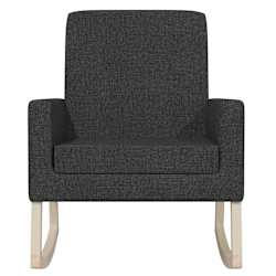 vidaXL Chaise &agrave; bascule Noir Tissu