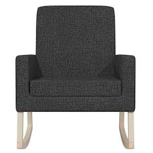 vidaXL Chaise &agrave; bascule Noir Tissu