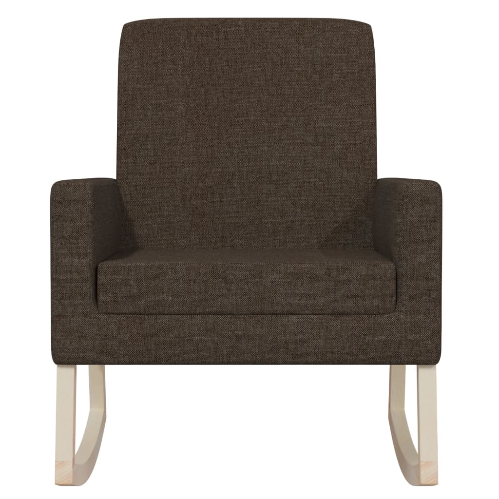 vidaXL Supama kėdė, tamsiai rudos spalvos, audinys