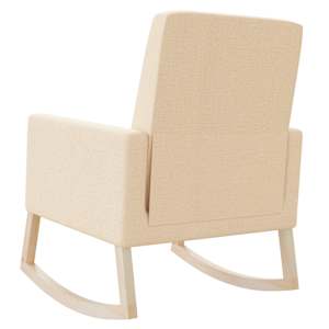 Houpací křeslo krémové textil - obrázek 5
