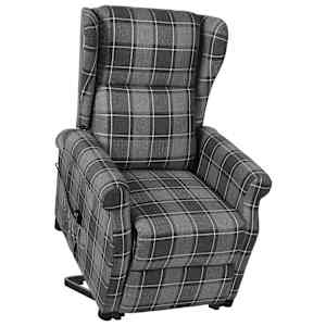 Zvedací křeslo šedé textil - obrázek 1