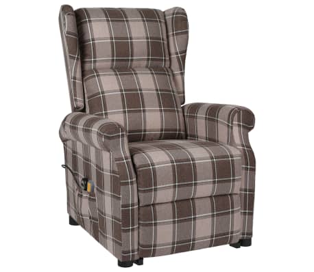 vidaXL Massagesessel mit Aufstehhilfe Beige Stoff