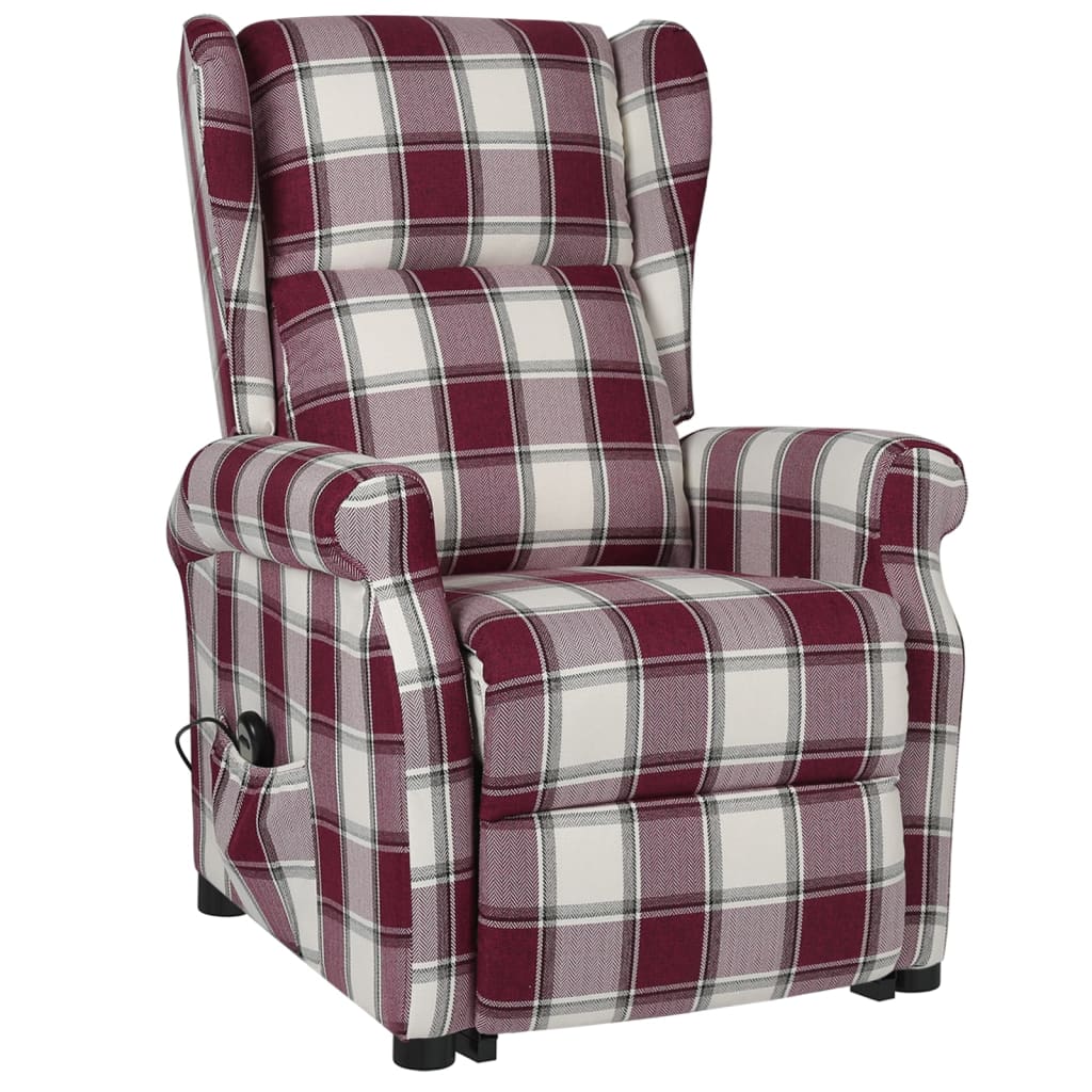 vidaXL Fauteuil inclinable Rouge Tissu
